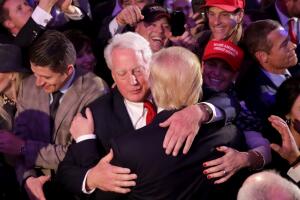 Republican Presidential Nominee Donald Trump Holds Election Night Event In New York City
