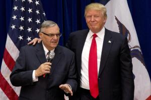 Trump and Arpaio at an event in Iowa