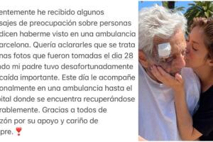 Shakira desmiente crisis nerviosa y explica el accidente de su padre.