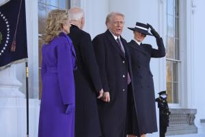 inauguración de Trump con los Biden