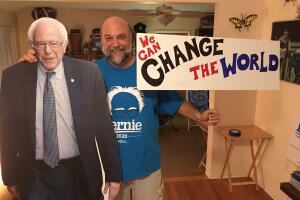 AJ Nichols en su 'Bernie Barn'