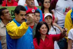 Maduro and Cilia Flores