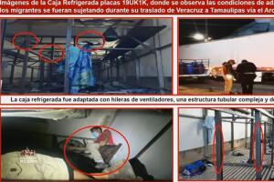 Trailer con migrantes México