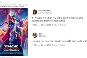 Reacciones en Twitter a Natalie Portman (como Jane FosterMighty Thor) en 'Thor Love and Thunder'