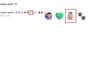 Este es el emoticono del bebé que puso Ángela Aguilar en las nuevas fotos que publicó en Instagram y que ha generado dudas: ¿se refiere a Inti o a un supuesto embarazo por parte de ella?   