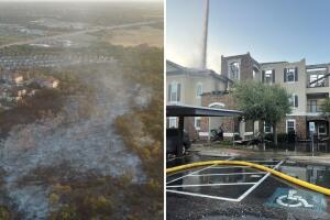 incendio forestal Cedar Park edificio Texas