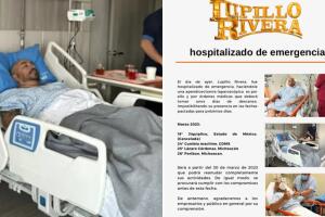 Lupillo Rivera publicó en Instagram estas fotos y el comunicado que explica cuál su estado de salud tras ser hospitalizado de emergencia en México.  