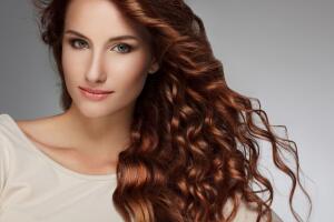 Woman with Beautiful Curly Hair