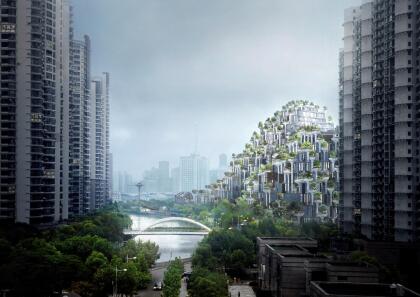 Los estudios preliminares sugirieron que un proyecto de este tamaño requeriría al menos 800 columnas estructurales para soportarlo. Explica Heatherwick que se analizó cómo se podía conseguir que estas columnas, que normalmente se ocultan dentro de la estructura de los edificios, pasaran a convertirse en una característica destacada de la obra.