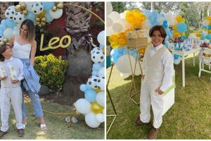 Eva Cedeño en la primera comunión de su ahijado leo Herrera