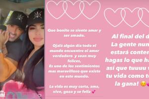 Estos fueron los mensajes que publicó Evelyn Beltrán en Instagram tras las críticas por ser novia de Toni Costa.  