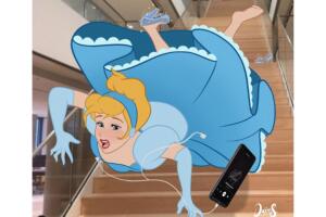 Princesas Disney teniendo un mal día ilustraciones de Dave Salamanca