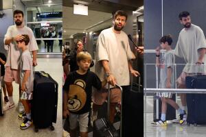 Piqué al parecer habría viajado con sus hijos desde Barcelona en un vuelo comercial.