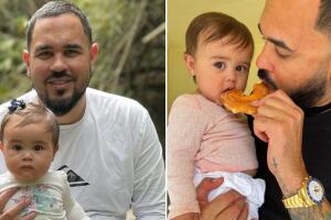Raphy Pina recibe la visita de su hija Vida Isabelle y él le pide "que no coma tanto"