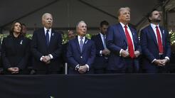 La conmemoración del 11-S reúne a Harris y Trump, el día después de su tenso debate