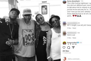 Bo-Roc, compañero de C-Knight en The Dove Shack, publicó este desgarrador mensaje tras la muerte del rapero.