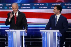 Democratic Presidential Candidates Debate In Las Vegas Ahead Of Nevada Caucuses