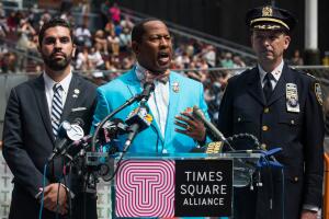 City Council Members Announce Legislation Proposing Regulation Of Times Square Costumed Characters