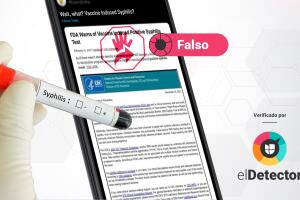 . cdc fda sifilis vacuna covid falso eldetector