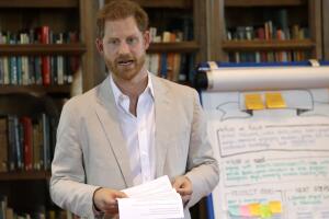 The Duke Of Sussex Attends Dr. Jane Goodall's Roots & Shoots Global Leadership Meeting