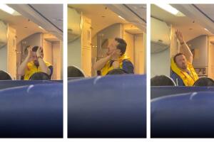 ‘A la Britney Spears’: así fue como un auxiliar de vuelo captó la atención de los pasajeros