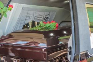 Casket in a Hearse