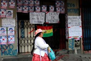 Protest against Bolivia's President Evo Morales in La Paz