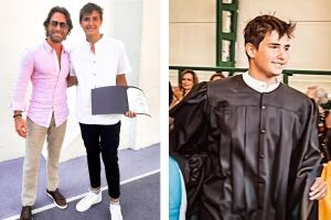 Sebastián Rulli celebra la graduación de primaria de Santiago