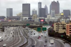 Highways leading into and out of downtown Atlanta,