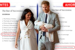 Lilibet Diana, la hija de Meghan Markle y el príncipe Harry, ya aparece en la línea de sucesión al trono británico 