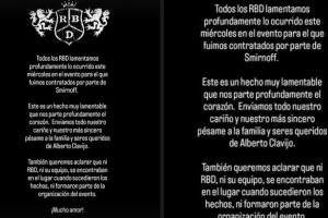 Este es el comunicado que emitió RBD tras la muerte del fotógrafo Alberto Clavijo.  