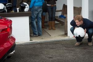 Prince Harry Attends A Track Day For The Royal Foundation Endeavour Fund & Visits Boultbee Flight Academy