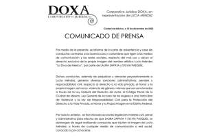 Comunicado de prensa Lucía Méndez contra Laura Zapata