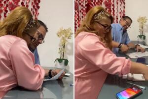 Mujer se reencuentra con su novio de secundaria, se casan y conmueven las redes