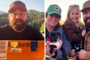 Michael Duarte, su esposa Jessica y su hija Oakley