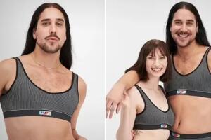 Persona no binaria, con barba, modela bikinis para marca de ropa y divide opiniones