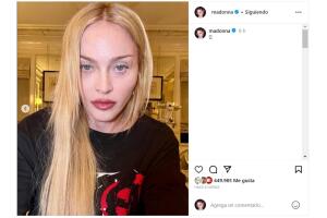 Madonna subió esta 'selfie' a sus redes sociales.