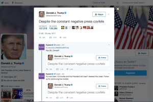 El tuit con errores e incompleto del presidente Donald Trump
