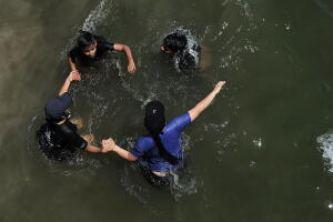 New Yorkers Beat The Heat At City Beaches One Day After The Independence Holiday
