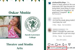 Emme, la hija de JLo, fue presentada como "Oskar Muñiz" en esta cuenta de Instagram que informa sobre los estudiantes de la escuela de la que se acaba de graduar. Llamó la atención el 'like' que le dio Jennifer Garner, ex de Ben Affleck.