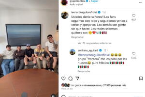 Emiliano Aguilar respondió a su hermano Leonardo tras él apoyar a Grupo Frontera.