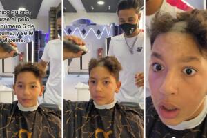 Niño asiste a barbería y pide hacerse su propio corte de cabello, pero terminó rapándose