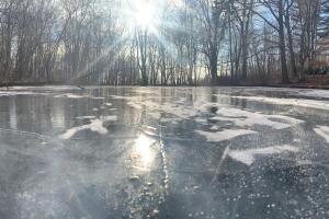 Niño cae a un estanque congelado en Carolina del Norte, un policía saltó al agua y lo rescató