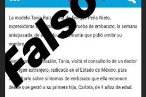 Tania Ruiz Eichelmann niega rumor de embarazo, abril 2019