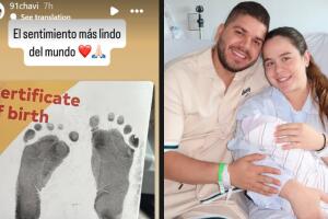 También mostraron el certificado de nacimiento del bebé.