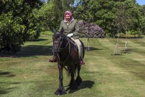 Queen Elizabeth II In Windsor Home Park