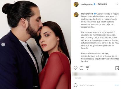 Maite Perroni publica revelador mensaje con nuevas fotos con su novio, el ex de Claudia Martin | Univision Famosos | Univision