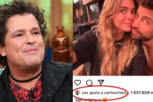 Carlos Vives admitió que sí dio 'like' a la más reciente foto de Gerard Piqué con Clara Chía Marti, pero justificó que fue un "accidente de oficina". 