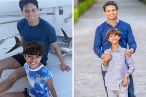 Giovanni Medina y su hijo Emmanuel, de 10 años