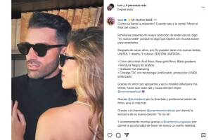Toni Costa lanza su línea de lentes de sol y su novia Mimi Ortiz fue su modelo